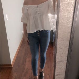 Free People White Top